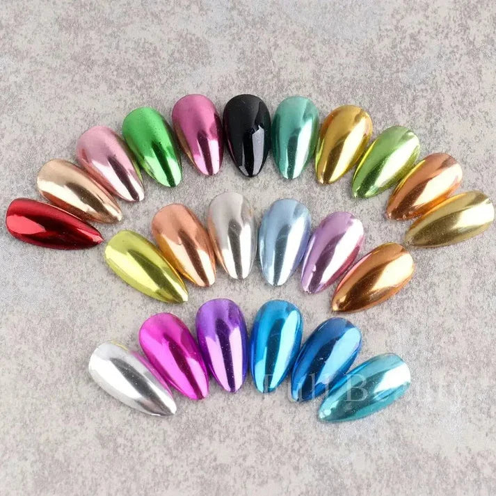 23 Colors Metallic Chrome Nail Powder